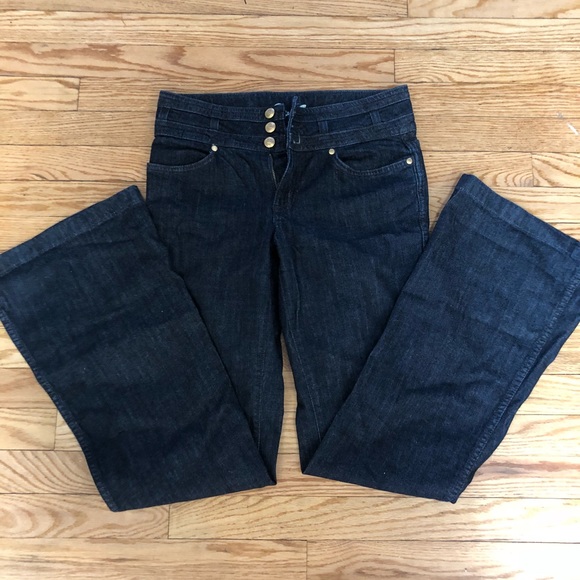 Juicy Couture Denim - Juicy Couture High Waisted Button Flare Jean